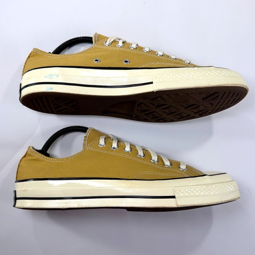 Converse Chuck 70 Low Top Sneaker Mens 8.5 Wos 10.5 Mustard Yellow Canvas Skater - Picture 9 of 12